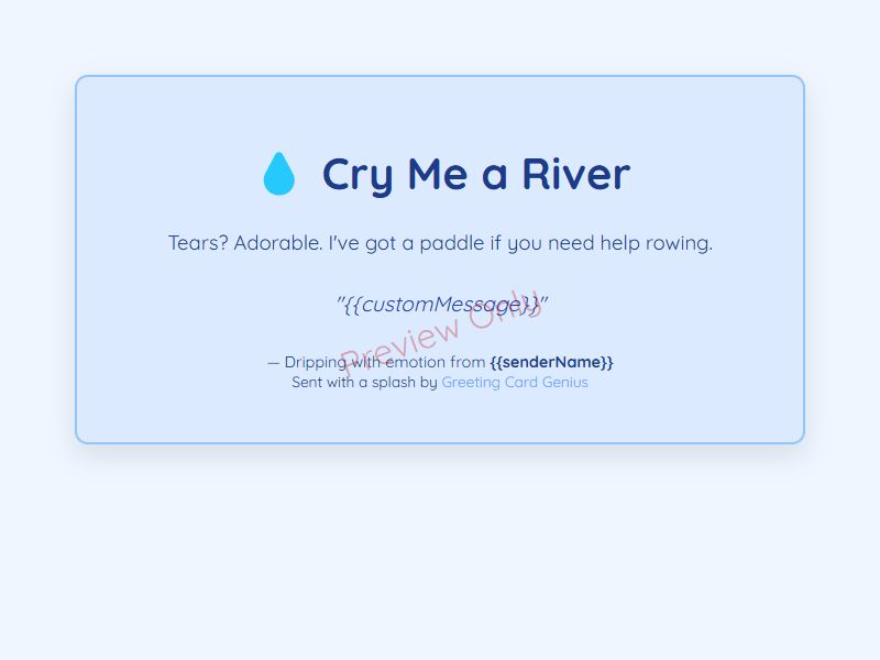 Cry Me a River Card Preview