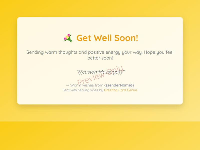 Get Well Card Preview